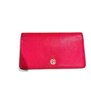 Chanel Pink Leather Clutch Wallet